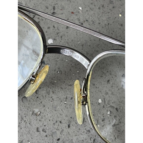 Marchon Leonard Natural Eyeglasses Frames ONLY 53-20-135 metal full rim aviator main image 6